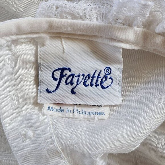 Vintage Fayette Smocked White Red Rose Baby Dress Size 24 Months Holiday - Picture 6 of 10